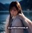9pm短剧古风虐恋短剧封面，汉服古装女主独立于山水之间，水墨风格画面意境深远